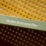 Cover of a book titled 'The Anti-Retirement Plan' with a textured yellow and brown cover.